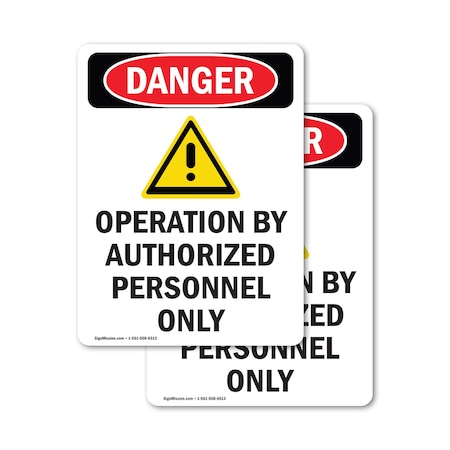 Signmission 5 in Height, 3.5 in Width, Vinyl Decal, Rectangle OS-2PACK-DS-D-35-V-1510